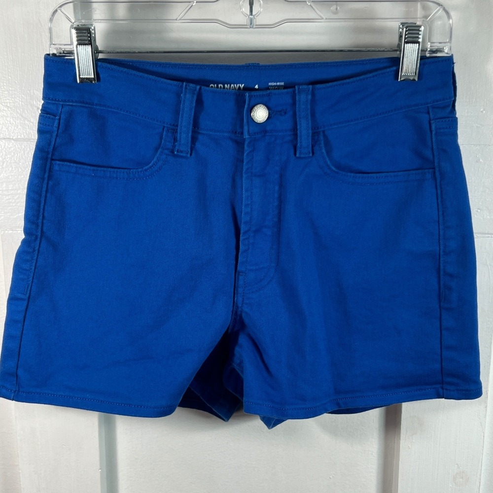 Old Navy Wow High Rise OG Shorts Sapphire Sky Blue 846823-02 Womens siz 4 - Picture 2 of 9